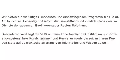 Kurse Schulungen in 1514 Bussy-sur-Moudon - Villars-le-Comte, Chesalles-sur-Moudon oder Lucens